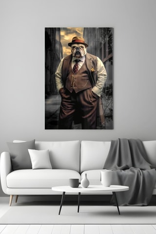 Tableau en verre trempé Bulldog