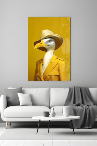 Tableau en verre trempé Bird Vogue