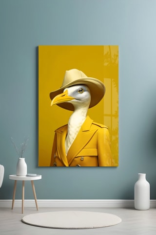 Tableau en verre trempé Bird Vogue