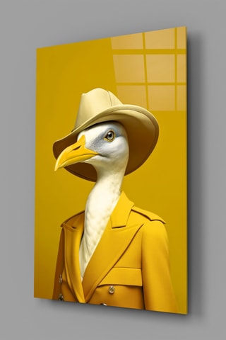 Tableau en verre trempé Bird Vogue
