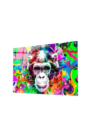Tableau en verre trempé Monkey Face 