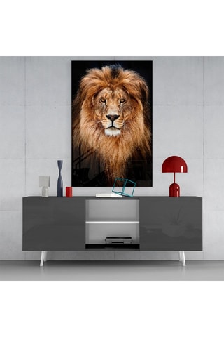 Tableau en verre trempé Lion 