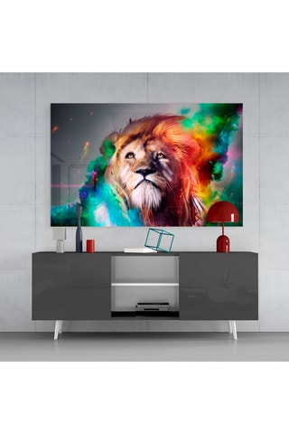 Tableau en verre trempé Lion 
