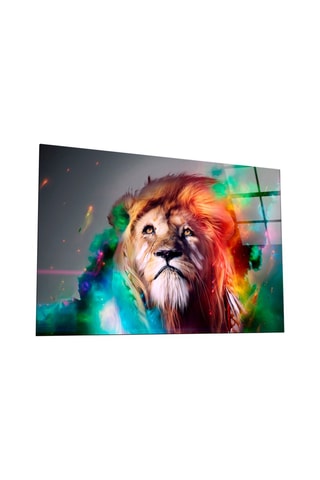 Tableau en verre trempé Lion 