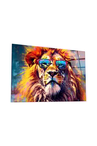 Tableau en verre trempé Lion cool