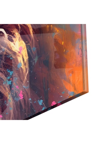 Tableau en verre trempé Lion cool