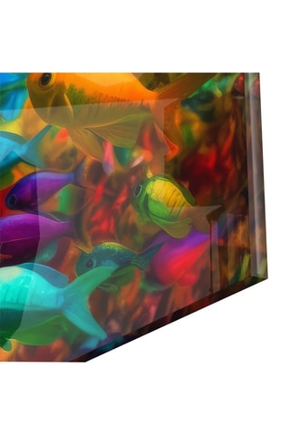 Tableau en verre trempé Groupe de poissons
