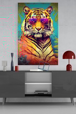 Tableau en verre trempé Tigre cool