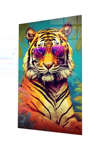 Tableau en verre trempé Tigre cool