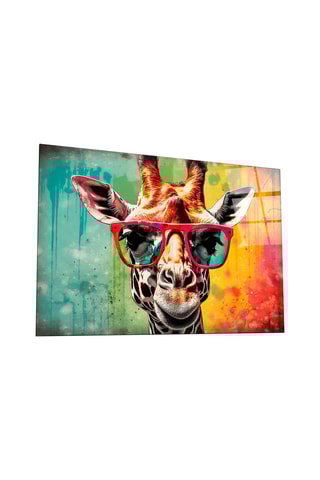 Tableau en verre trempée Girafe cool