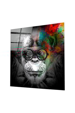 Tableau en verre trempé Wise Monkey 