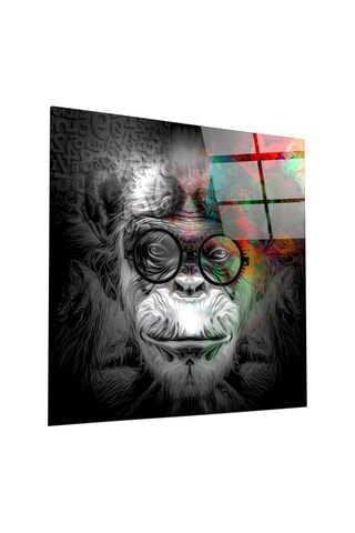 Tableau en verre trempé Wise Monkey 