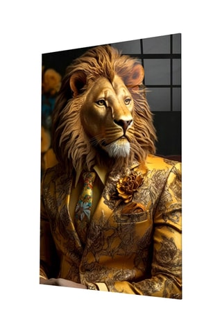 Tableau en verre trempé Lion Vogue