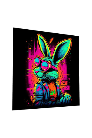 Tableau en verre trempé Retro Rabbit