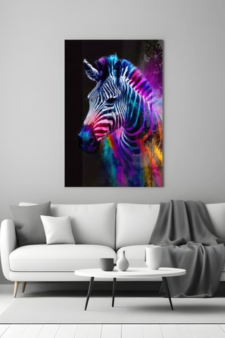 Tableau en verre trempé Zebra