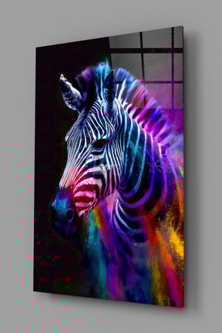 Tableau en verre trempé Zebra