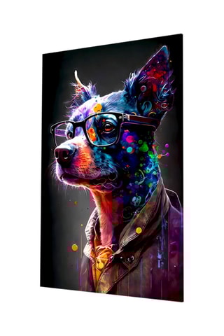 Tableau en verre trempé Dog Vogue