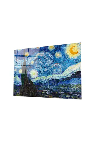Tableau en verre trempé "La nuit étoilée" - Van Gogh - Reproduction
