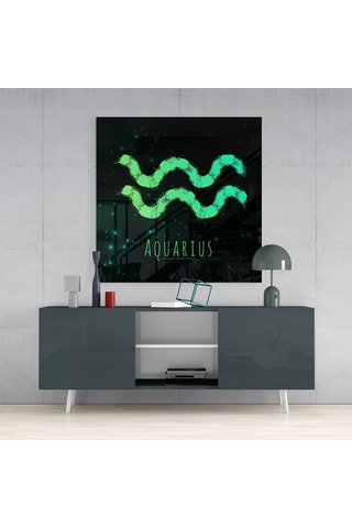 Glazen Wanddecoratie Horoscopes - Aquarius