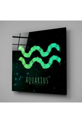 Glazen Wanddecoratie Horoscopes - Aquarius