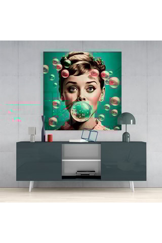 Tableau en verre trempé Audrey Hepburn 