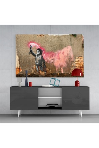 Tableau en verre trempé - Banksy - Reproduction
