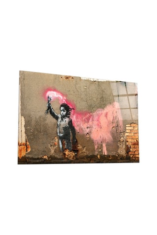 Tableau en verre trempé - Banksy - Reproduction
