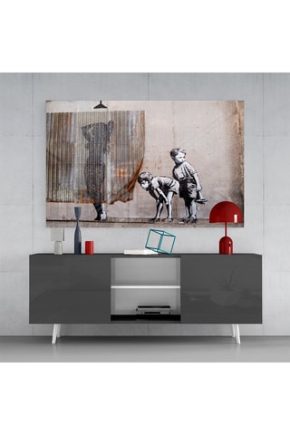 Tableau en verre trempé - Banksy - Reproduction