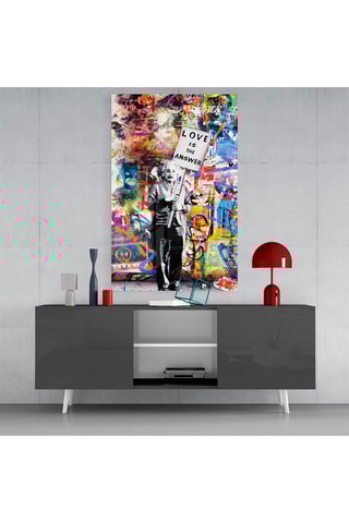 Tableau en verre trempé "Einstein" - Mr. Brainwash - Reproduction