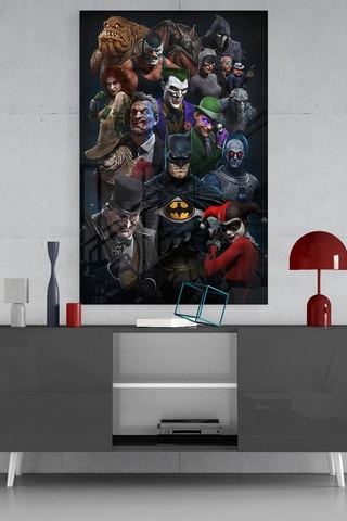 Tableau en verre trempé Batman Universe La Ligue des Justiciers DC Comics 