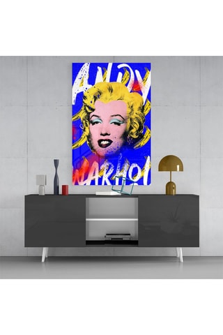 Tableau en verre trempé Andy Warhol and Marilyn Monroe