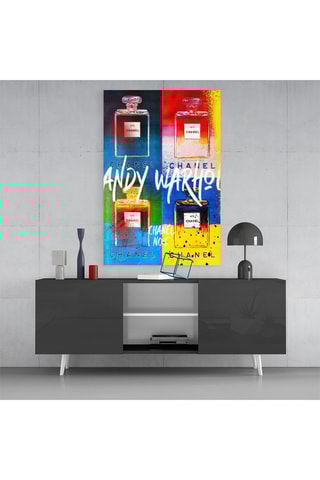Tableau en verre trempé Andy Warhol and Chanel