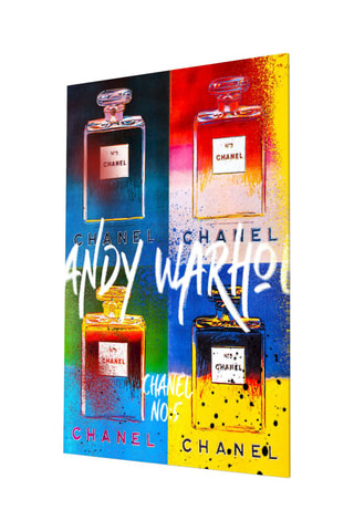 Tableau en verre trempé Andy Warhol and Chanel