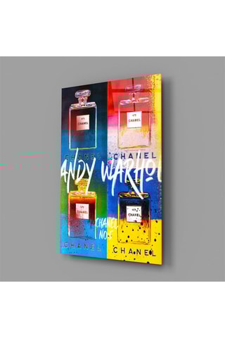 Tableau en verre trempé Andy Warhol and Chanel