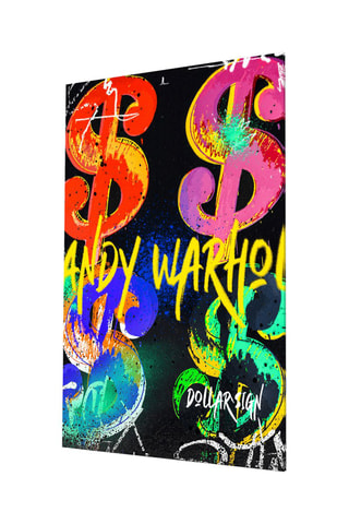 Tableau en verre trempé Andy Warhol and Dollar