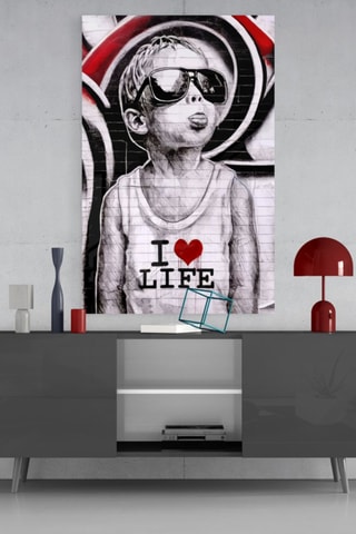 Tableau en verre trempé I Love Life