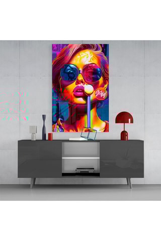 Tableau en verre trempé Stylish Women 
