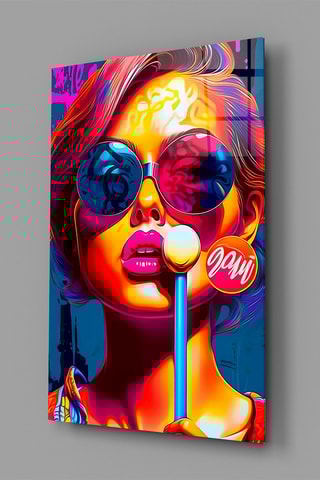 Tableau en verre trempé Stylish Women 