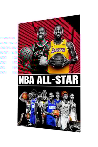 Tableau en verre trempé Joueurs NBA All-Star