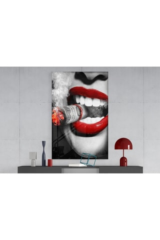 Tableau en verre trempé Burn the Money 