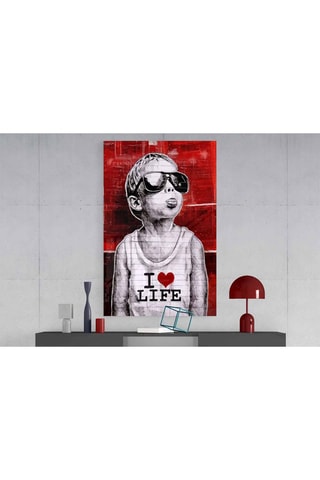 Tableau en verre trempé I Love Life