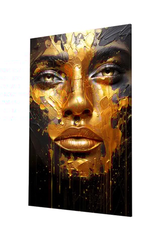 Tableau en verre trempé Golden Melt