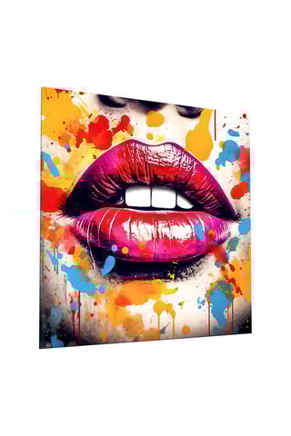Tableau en verre trempé Retro Lip