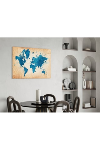 Tableau en verre trempé World Map