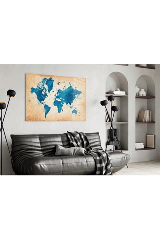 Tableau en verre trempé World Map