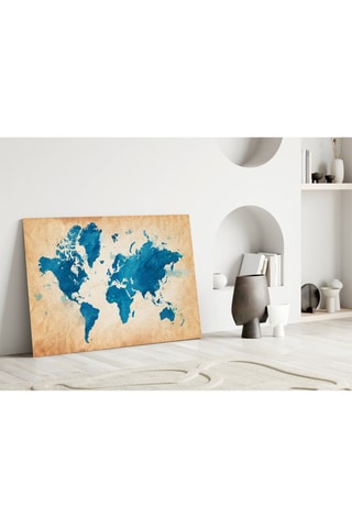 Tableau en verre trempé World Map