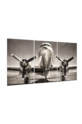 Triptyque en verre trempé Plane