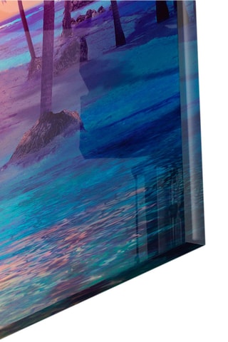 Tableau en verre trempé Sunset and Palms 