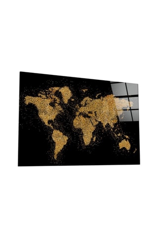 Tableau en verre trempé World Map 