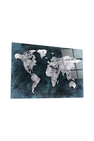 Tableau en verre trempé World Map 
